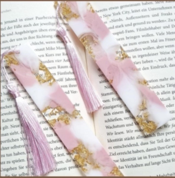 Handmade resin bookmark