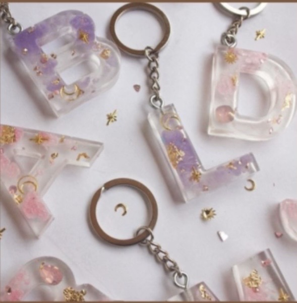 Handmade resin keyring